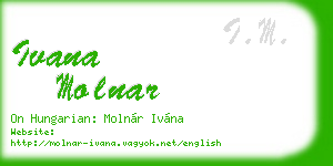ivana molnar business card